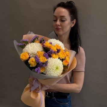 Сборный букет #96 «Оттавиа» от интернет-магазина «Я люблю цветы» в Троицке